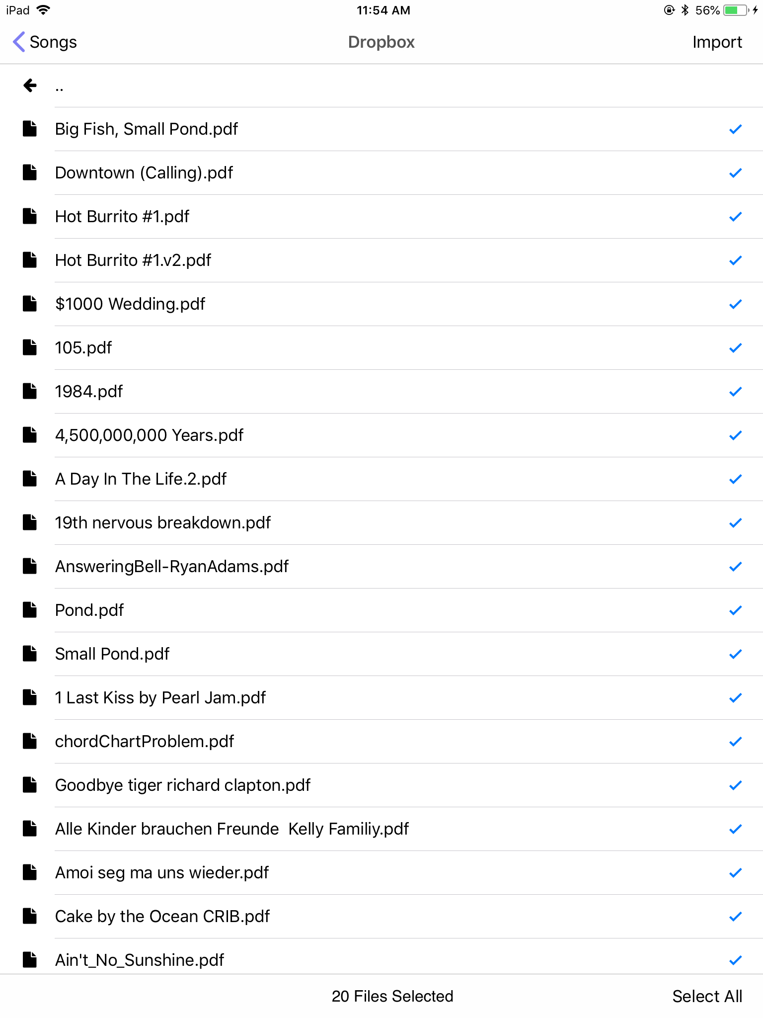 Dropbox Import