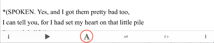 Lyrics Button