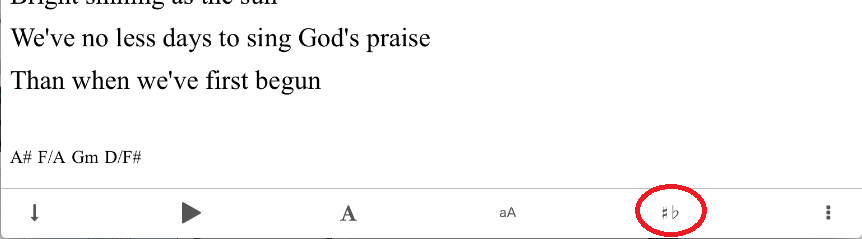 Transpose Button