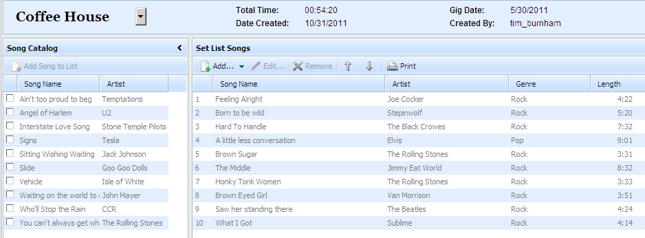 Manage songs in the Song Catalog